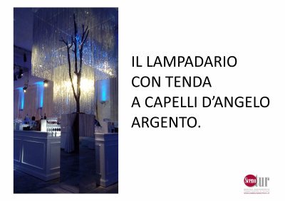 Lampadario a capelli d'angelo